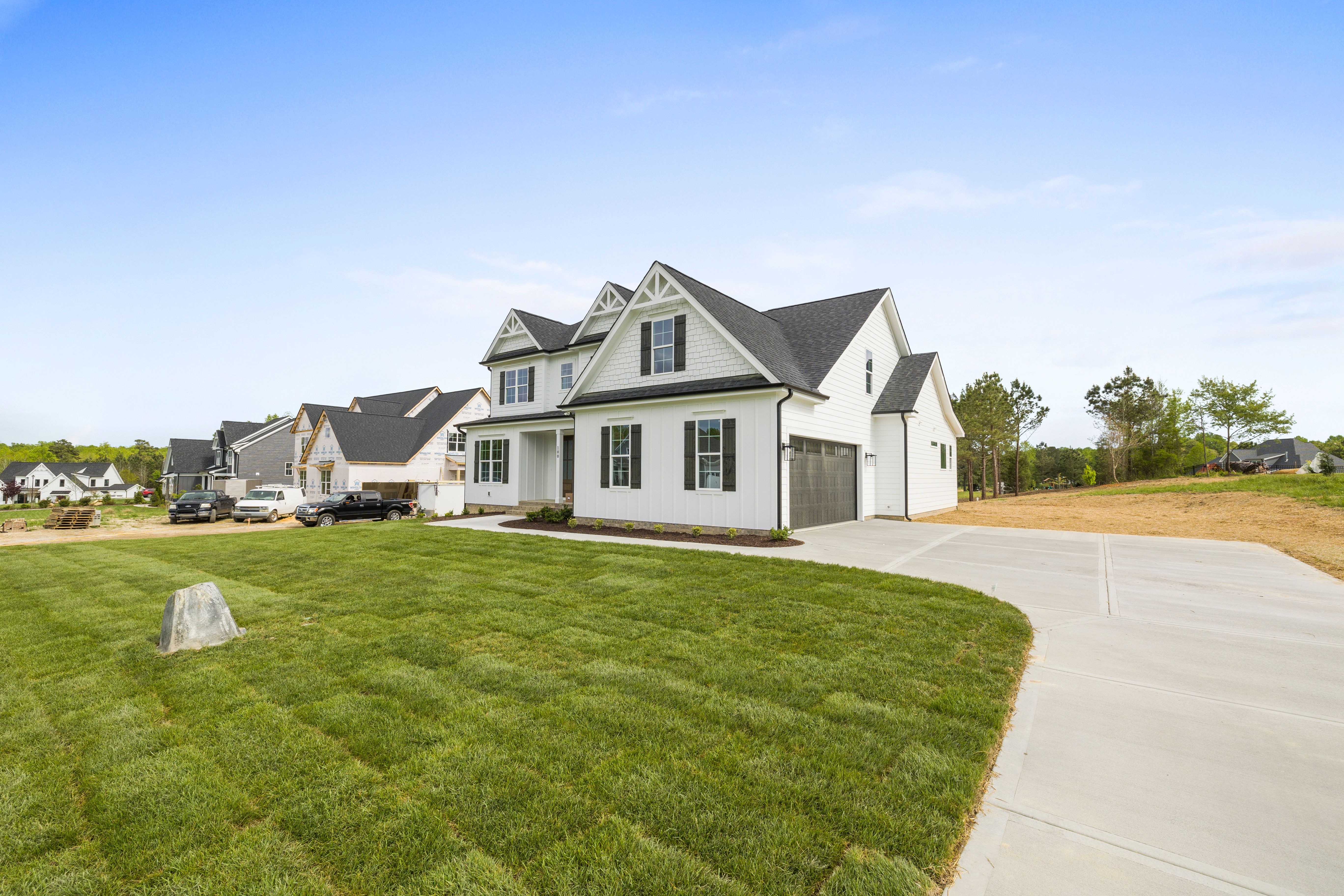 New home build showing exterior finish quality
